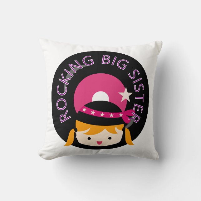 Blond Rocking Big Sister Kudde (Framsida)