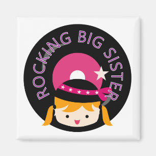 Blond Rocking Big Sister Magnet