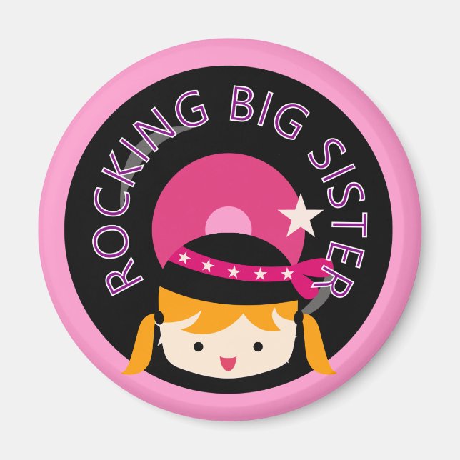 Blond Rocking Big Sister Magnet (Framsidan)