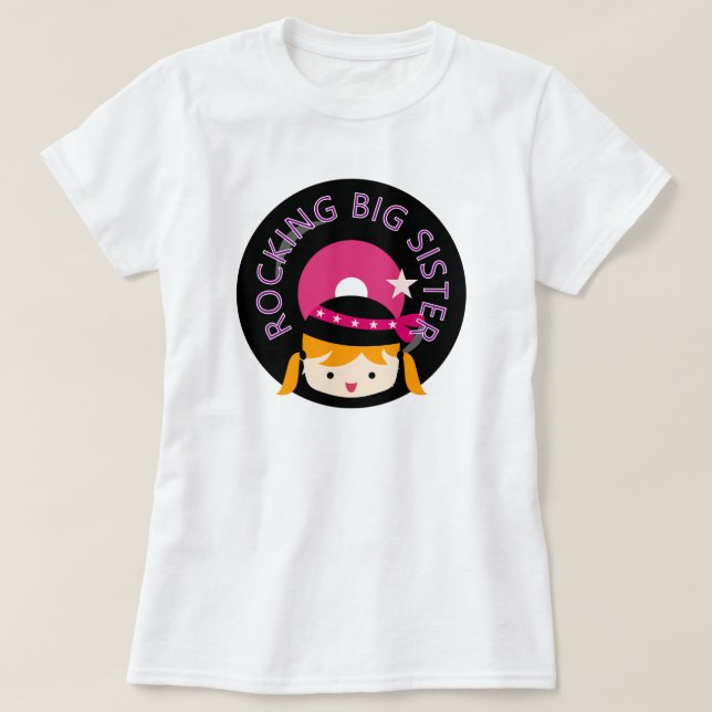 Blond Rocking Big Sister T-shirt (Design framsida)