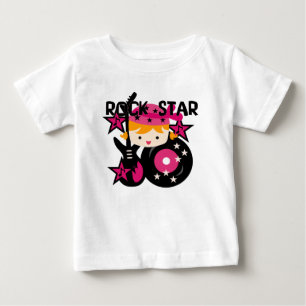 Blond Rockstjärna Flicka Baby Tutu Kroppsoverall Tröja