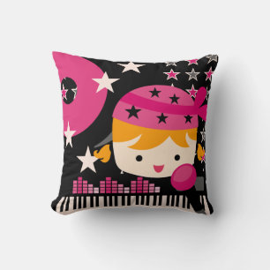 Blond Rockstjärna Singer Pillow Kudde