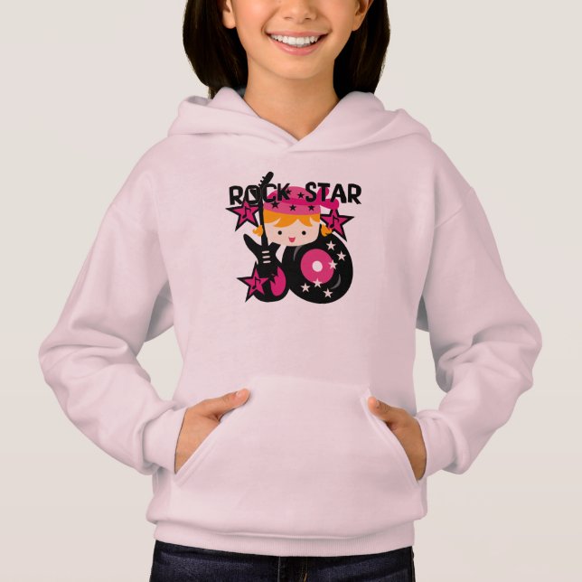 Blond rockstjärnaflicka t shirt (Framsida)