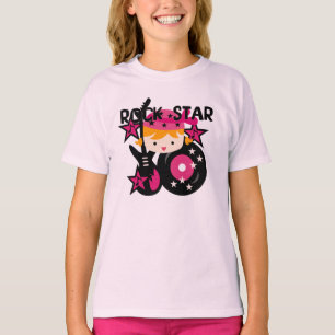 Blond rockstjärnaflicka t-shirt
