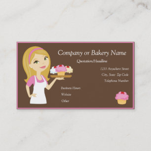 Blond/rosa muffinbagare/bagerivisitkort visitkort