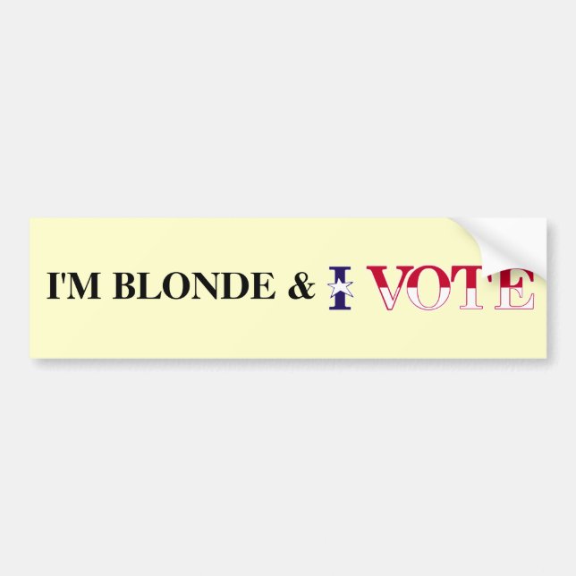 Blond rösta bildekal (Framsidan)