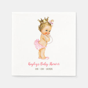 Blond servett för Princess baby shower (rufsa