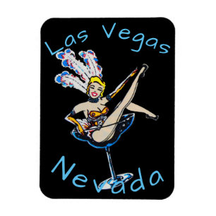 Blond Showgirl Las Vegas Nevada Magnet