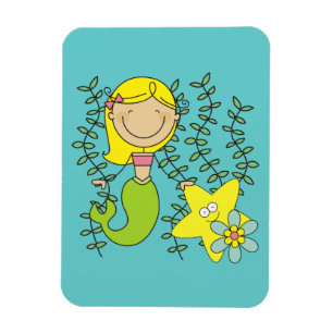 Blond Sjöjungfru Magnet