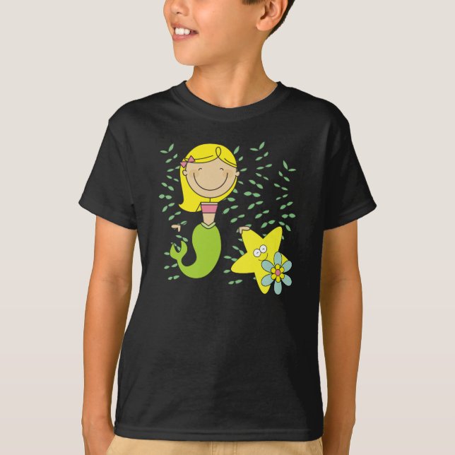 Blond sjöjungfru tee shirt (Framsida)