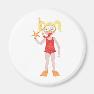 Blond snorkelflicka magnet