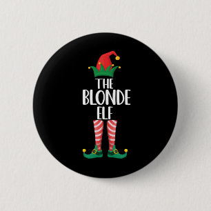 Blond tomte som matchar familjens julfest tomte knapp