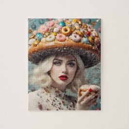 Blond Woman på Planet Doughnut Fantasy Pussel