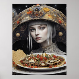 Blond Woman på Planet Taco Fantasy Poster