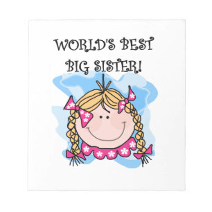 Blond World's Best Big Sister-presenter Anteckningsblock