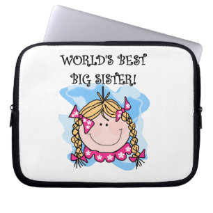 Blond World's Best Big Sister-presenter Laptop Fodral