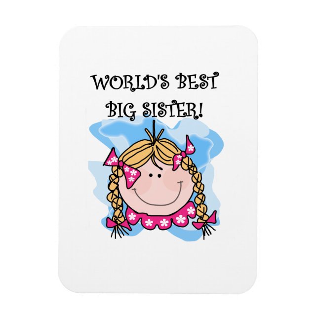 Blond World's Best Big Sister-presenter Magnet (Vertikal)