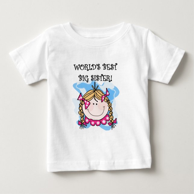 Blond World's Best Big Sister Tshirts and Gifts (Framsida)