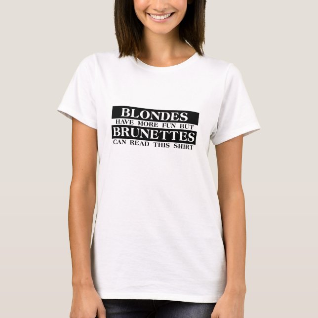Blonda Brunetter Rollig Tröja Humor (Framsida)