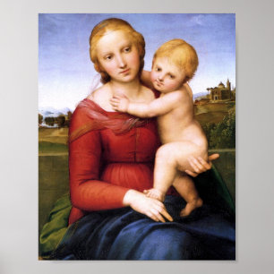 Blonda Madonna och baby Jesus Poster