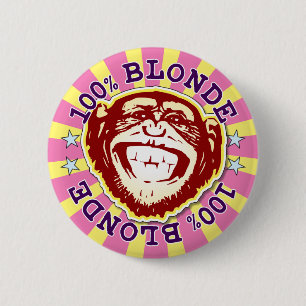 Blonde 100 % munnyckelbricka i Funky Knapp
