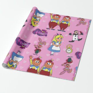 blonde Alice i Wonderland Cheshire Cat Mad Hatter Presentpapper