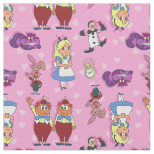 blonde Alice i Wonderland Cheshire Cat Mad Hatter Tyg