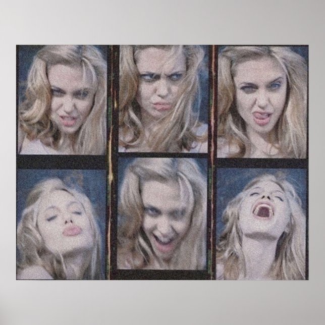 Blonde Angelina Jolie Headshots Poster (Framsidan)