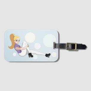 Blonde Anime Girl Bagagebricka