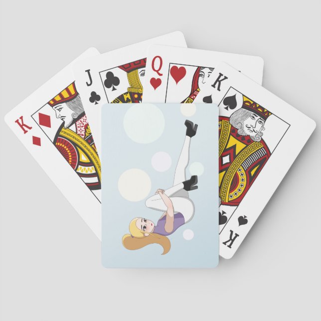 Blonde Anime Girl Casinokort (Baksidan)