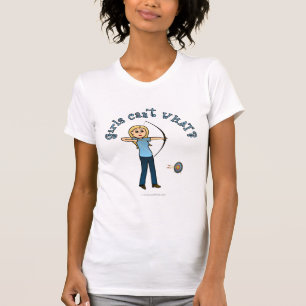 Blonde Archery in Blue T Shirt