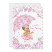 Blonde Baby Shower Rosa Umbrella Girl Flowers