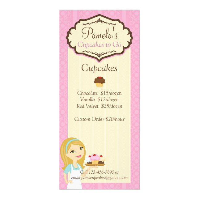 Blonde Baker Cupaka D12 Pricing Rack Card 2 Reklamkort (Framsidan)