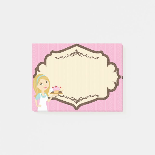 Blonde Baker Cupcake D12 Post It Notes Block 2 (Framsida)