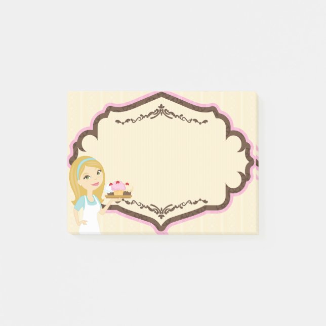 Blonde Baker Cupcoa D12 Post it Notes Pad 1 Post-it Block (Framsida)