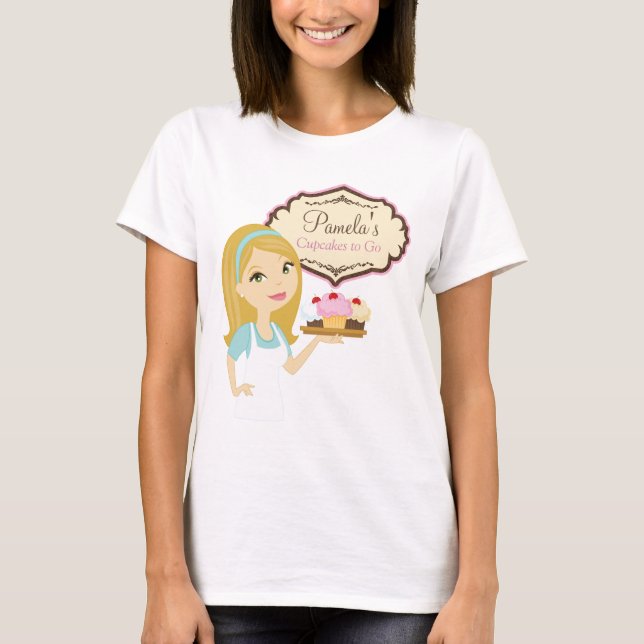 Blonde Baker Cuptårta D12 T-Shirt Design 3 (Framsida)