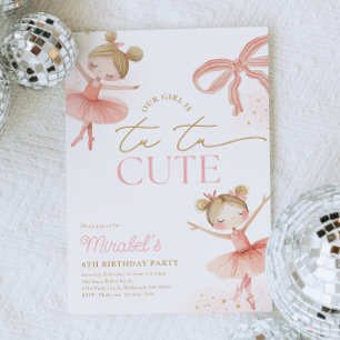 Blonde Ballerina Birthday-inbjudan Inbjudningar
