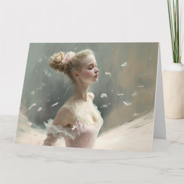 Blonde ballerina , en flicka som kärlek ballet kort (Framsida)