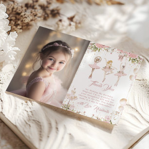 Blonde ballerina magic Birthday-fotot Tack Inbjudningar