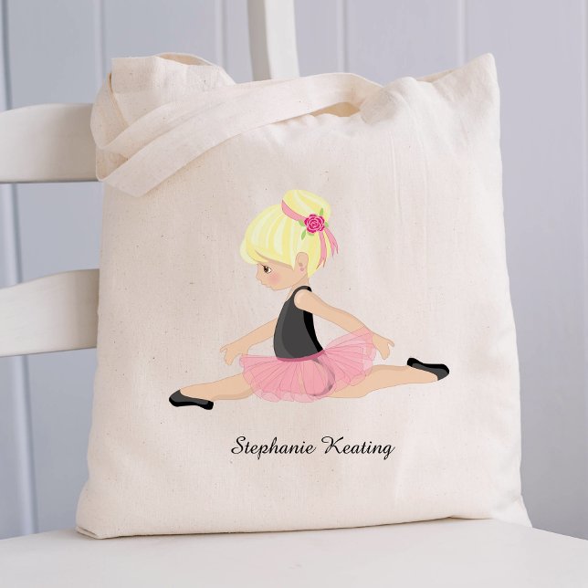 Blonde Ballerina Personlig Tote Bag Tygkasse (Skapare uppladdad)