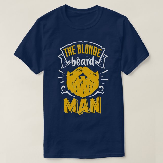 Blonde Beard Man Bearded Manar Beards Pappa Far T Shirt (Design framsida)