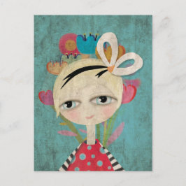 Blonde Blue Ögon vykort