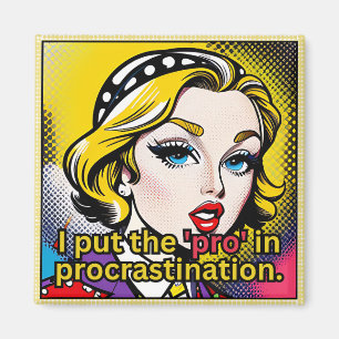 Blonde Bombshell-filmdesign med lustig text Magnet