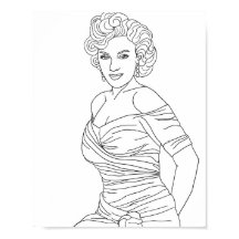 Blonde Bombshell-Pinup-vuxen Färgsida