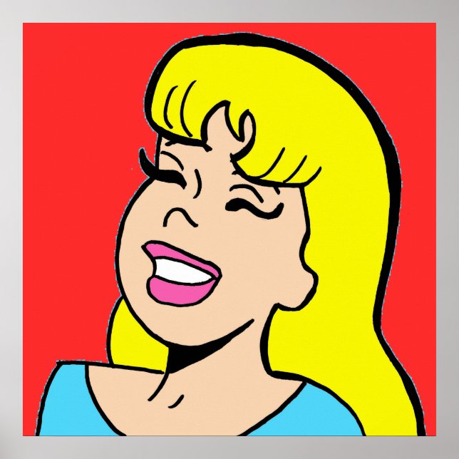 Blonde Bombshell Tecknad Strip Poster (Framsidan)