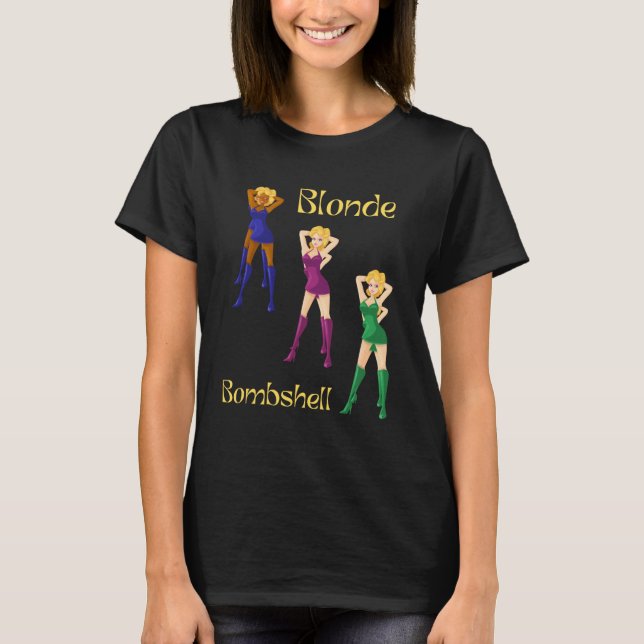 Blonde Bombshell Tshirt T Shirt (Framsida)