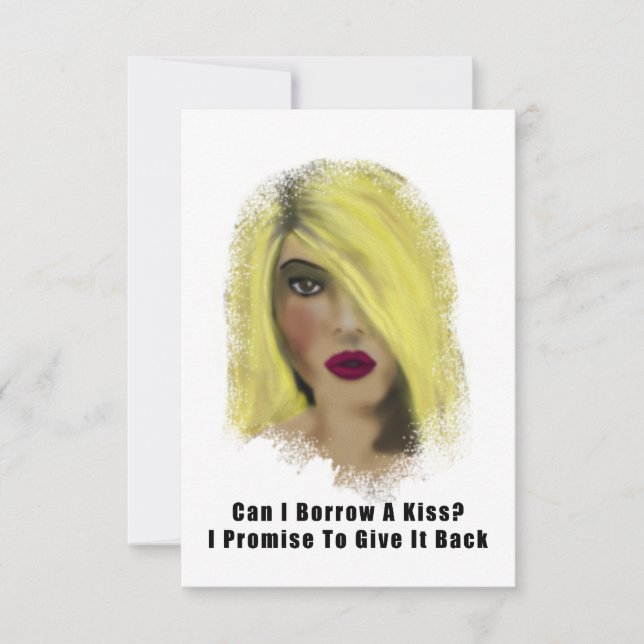 Blonde Bombshell Woman Borrow A Kiss (Framsida)