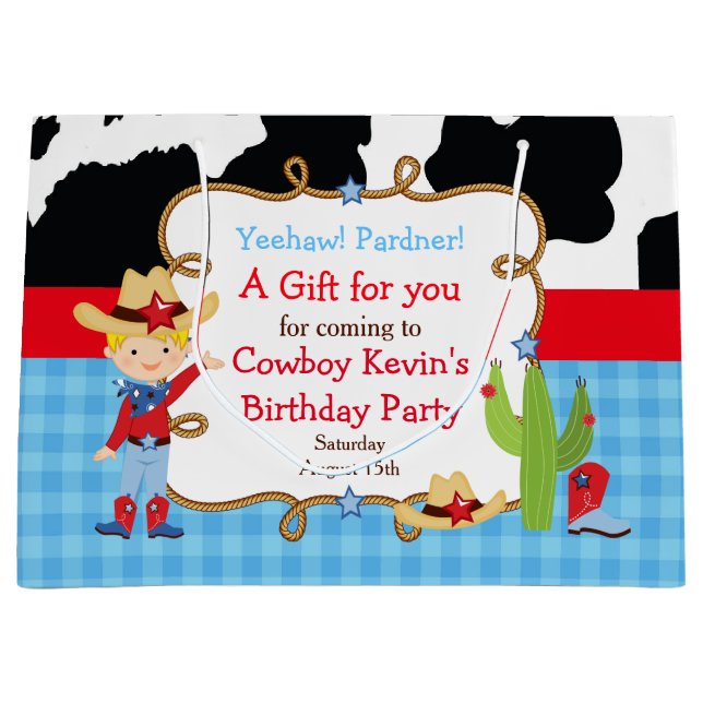 Blonde Boy Cowboy Western Birthday Tack (Framsidan)