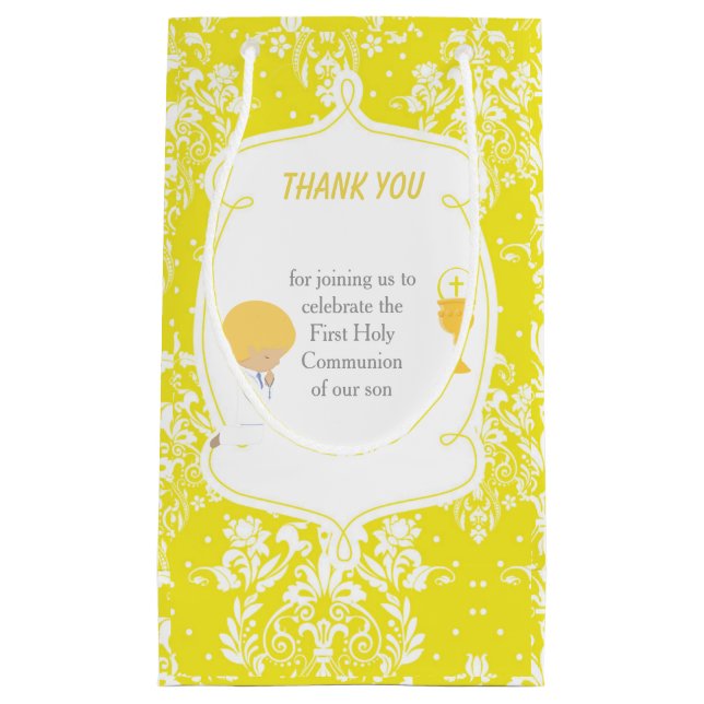 Blonde Boy First Communion Damask (Framsidan)