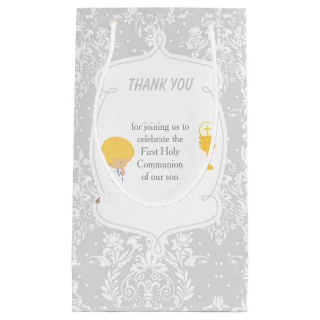 Blonde Boy First Communion Damask (Framsidan)